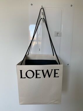 Loewe gift Paper Shopping Bag with Black Logo and Handles